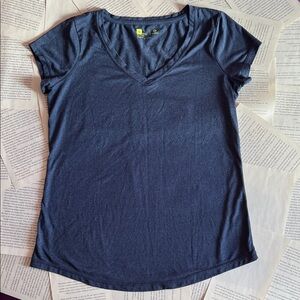 Xersion Blue V-Neck Short Sleeve Tee
